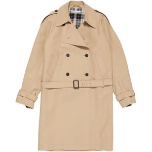 Acne Studios, Dames, Mantels, Beige, Maat: S Katoen,