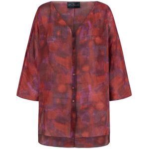 Cortana, Dames, Blouses & Shirts, Rood, Maat: 2XS Zijde,