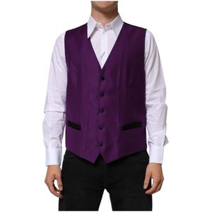 Dolce & Gabbana, Heren, Jassen, Paars, Maat: XL Wol,
