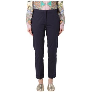 Etro, Dames, Broeken, Blauw, Maat: S Katoen,
