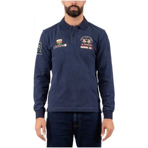 La Martina, Heren, Tops, Blauw, Maat: L Katoen,