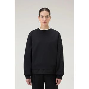 Woolrich, Dames, Sweatshirts & Hoodies, Zwart, Maat: 2XS