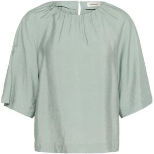 Soaked in Luxury, Dames, Blouses & Shirts, Blauw, Maat: 2XL Nylon,