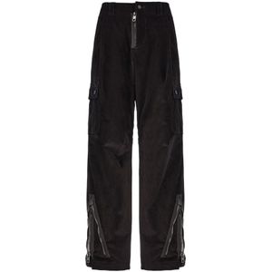 Dolce & Gabbana, Heren, Broeken, Zwart, Maat: M Corduroy,