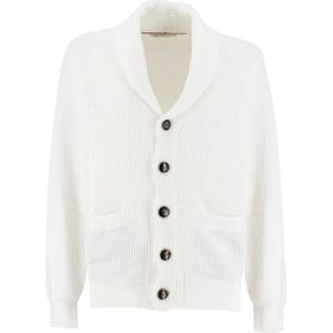 Brunello Cucinelli, Heren, Truien, Beige, Maat: M Katoen,