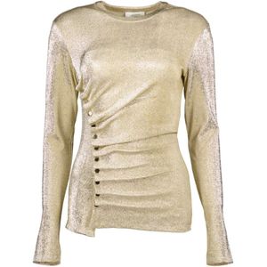 Rabanne, Dames, Tops, Geel, Maat: XS