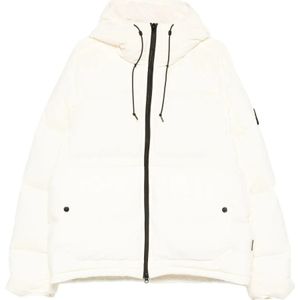 Stone Island, Heren, Jassen, Wit, Maat: XL Polyamide,