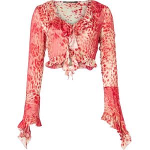 Roberto Cavalli, Dames, Blouses & Shirts, Rood, Maat: XS