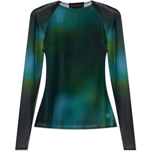 Y-3, Dames, Tops, Groen, Maat: 2XS Poliester,