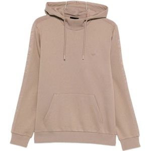 Emporio Armani, Heren, Sweatshirts & Hoodies, Bruin, Maat: M