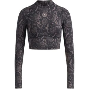 adidas - By Stella McCartney - Sportshirt - Beige - Longsleeve Crop Printed