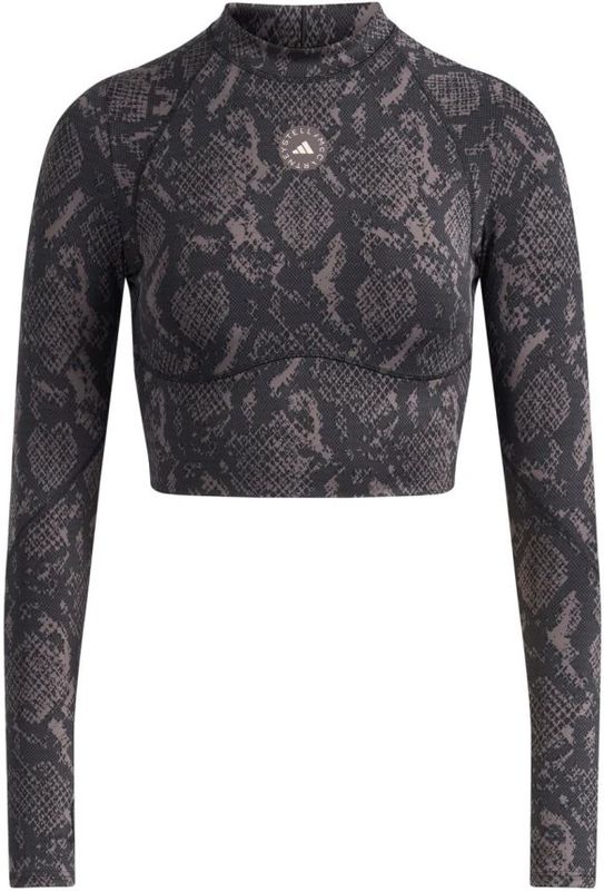 adidas - By Stella McCartney - Sportshirt - Beige - Longsleeve Crop Printed