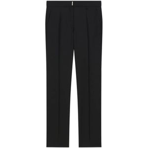 Givenchy, Dames, Broeken, Zwart, Maat: XL Leer,