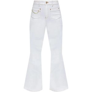 Ganni, Dames, Broeken, Wit, Maat: W28 Katoen,