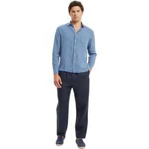 Peninsula, Heren, Overhemden, Blauw, Maat: 2XL Linnen,