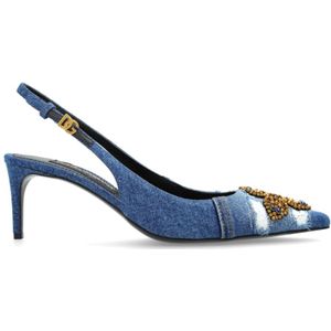Dolce & Gabbana, Dames, Schoenen, Blauw, Maat: 39 EU Denim,