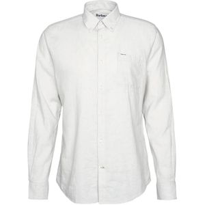 Barbour - Nelson Tailored Fit - Overhemd - Wit - Katoen Linnen
