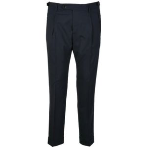 Berwick, Heren, Broeken, Blauw, Maat: M Wol,