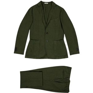Boglioli, Heren, Pakken, Groen, Maat: 4XL Linnen,