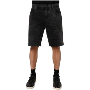 Dolce & Gabbana, Heren, Korte broeken, Zwart, Maat: M Katoen,