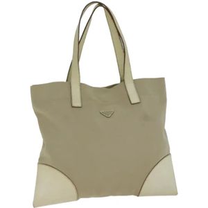 Prada Vintage, Dames, Pre-owned, Beige, Maat: ONE Size
