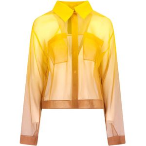 Max Mara, Dames, Blouses & Shirts, Geel, Maat: L