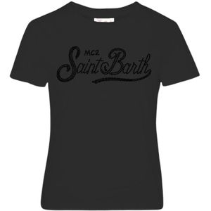 MC2 Saint Barth, Dames, Tops, Zwart, Maat: XL Katoen,