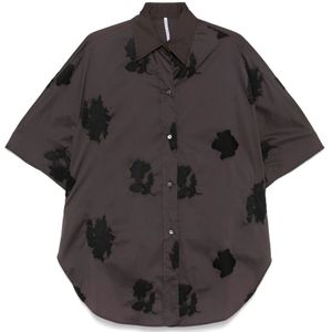 Liviana Conti, Dames, Blouses & Shirts, Zwart, Maat: S