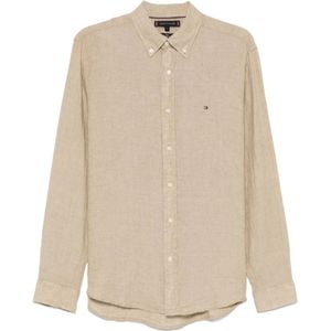 Tommy Hilfiger, Heren, Overhemden, Beige, Maat: L