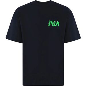 Palm Angels, Heren, Tops, Blauw, Maat: M