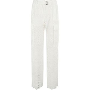 Ermanno Scervino, Dames, Broeken, Wit, Maat: XS Katoen,