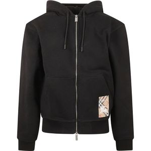 Burberry, Heren, Sweatshirts & Hoodies, Zwart, Maat: M Katoen,