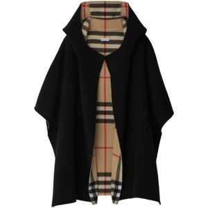 Burberry, Dames, Jassen, Zwart, Maat: ONE Size Kasjmier,