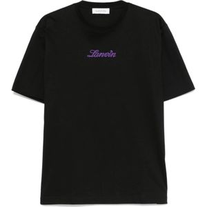 Lanvin, Heren, Tops, Zwart, Maat: S Katoen,