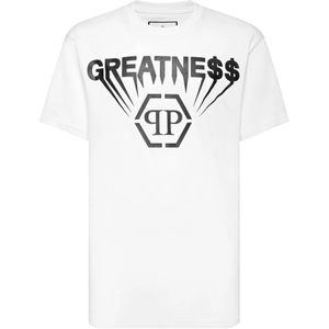 Philipp Plein, Heren, Tops, Wit, Maat: S Katoen,