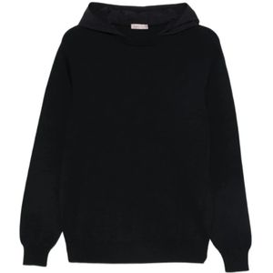 Herno - Hoodie - Blauw - Katoen