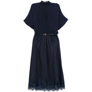 Ermanno Scervino, Dames, Jurken, Blauw, Maat: XS