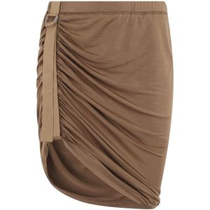 Helmut Lang, Dames, Rokken, Bruin, Maat: M Jersey,