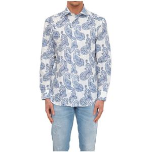 Etro, Heren, Overhemden, Blauw, Maat: 2XL Katoen,