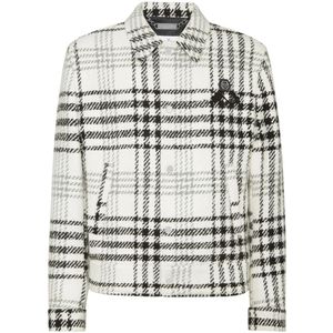 Philipp Plein, Heren, Jassen, Wit, Maat: M Wol,