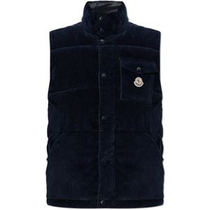 Moncler, Heren, Jassen, Blauw, Maat: S Zijde,