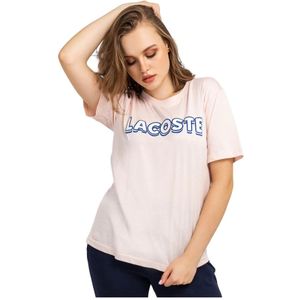 Lacoste, Dames, Tops, Roze, Maat: L Katoen,