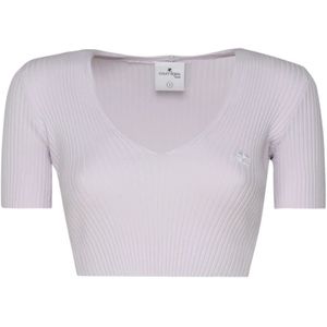 Courrèges, Dames, Tops, Grijs, Maat: S Katoen,