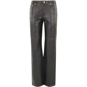 Michael Kors, Dames, Broeken, Bruin, Maat: 3XS Leer,