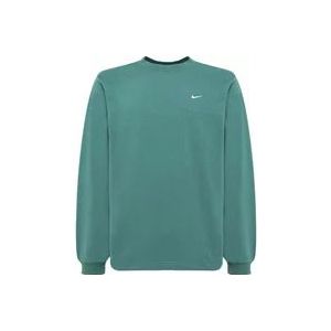 Nike Katoenen sweatshirt met logo , Green , Heren , Maat: S