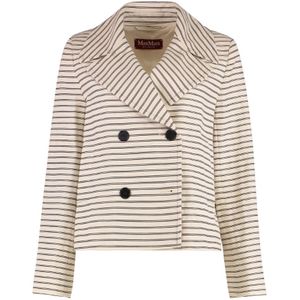 Max Mara Studio, Dames, Jassen, Beige, Maat: S Katoen,