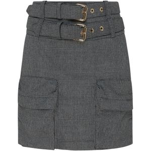 Pinko, Dames, Rokken, Grijs, Maat: 3XS Wol,