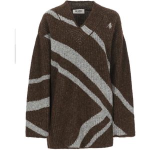 The Attico, Dames, Truien, Bruin, Maat: 2XS Wol,