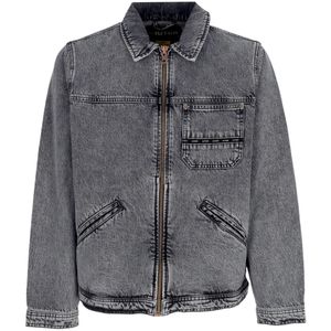 Iuter, Heren, Jassen, Grijs, Maat: L Denim,