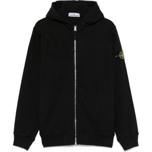 Stone Island, Heren, Sweatshirts & Hoodies, Zwart, Maat: S